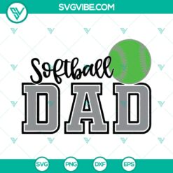 Softball Dad and Mom SVG Bundle - Love Softball Design