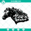 Horse head SVG clip art perfect for Cricut machines. Detailed horse design in SVG cut file format for crafting projects.