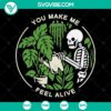 Halloween plant skeleton SVG design - Instant download, brings alive feeling.