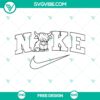 Highland cow Nike logo SVG cut file featuring a fun animal-themed design, great for creative projects.