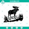 Majestic moose family SVG cut file for Silhouette and Cricut machines. Ideal for craft projects and nature-themed designs.