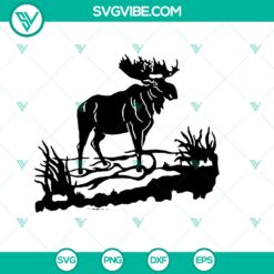 Majestic moose family SVG cut file for Silhouette and Cricut machines. Ideal for craft projects and nature-themed designs.