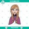Free Frozen Anna SVG Cut File – Brave Princess design, ideal for crafting projects.