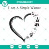 Simple Woman SVG featuring love for dog, wine, and boat design. Instant download for crafting projects.