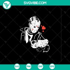 Jason Voorhees Head Halloween SVG, horror character design, featuring detailed and ominous elements. Perfect for Halloween projects.