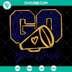 Cheer Blue Devils Fan Bundle for Football - SVG digital download for Cameo and Cricut, ideal for cheerleaders.