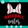 Baseball Sister SVG Cut File with "Sister of Baseball Player" Iron On Design for DIY crafts and apparel projects.