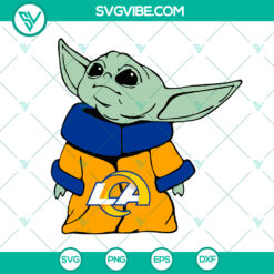 Los Angeles Rams NFL Baby Yoda Football Team SVG - Instant Download