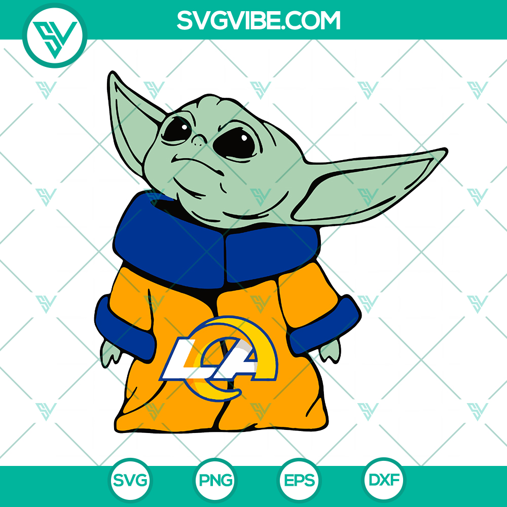 mockup-515535758.jpg Los Angeles Rams NFL Baby Yoda SVG design for football fans, instant download. Great for DIY projects.