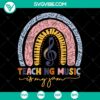 Colorful boho rainbow music note design for school music teachers, perfect for sublimation printing.