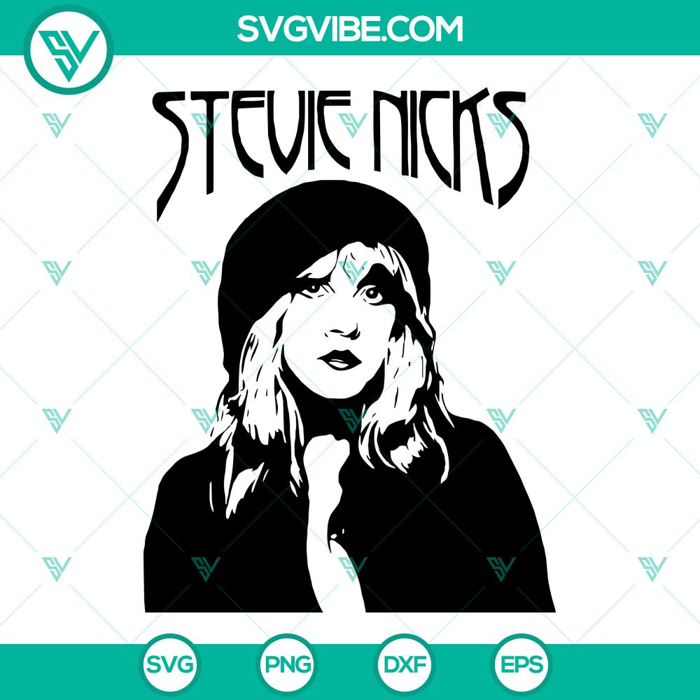 mockup-522277995.jpg Stevie Nicks Fleetwood Mac SVG silhouette files for Cricut, featuring rock band clipart perfect for gifts.