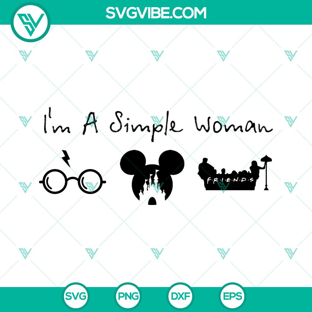 Simple Woman Harry Potter Disney Friends SVG PNG Cut Files – Instant Download Disney Harry Potter Friends SVG PNG instant download cut files for a woman, featuring a simple and charming design. Perfect for crafting projects.