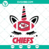 Kansas City Chiefs Unicorn Football SVG, ideal for NFL fans, downloadable instantly.