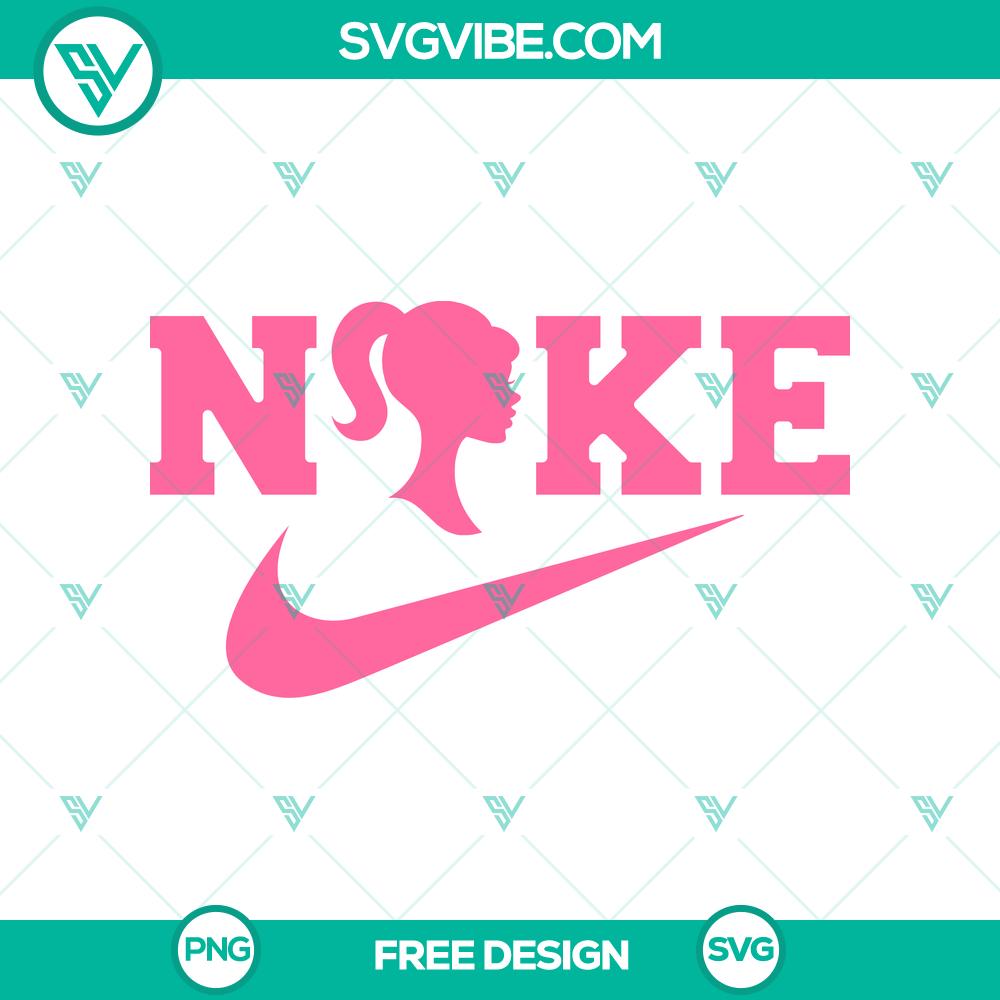 Barbie Nike Logo SVG Cut File – Free Trendy Crossover Design Barbie Nike logo crossover design SVG cut file.