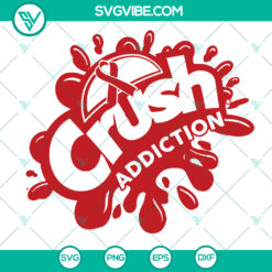 Addiction Crush &amp; Cancer Survivor Awareness Ribbon SVG - Instant Download