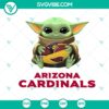 Baby Yoda Arizona Cardinals NFL football T-shirt design featuring Star Wars logo. Ideal for Star Wars and football fans alike.