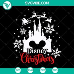 Magical Christmas Trip SVG Bundle - Snowflakes, Magic Castle, Mouse Ears - Instant Download