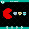 Valentines Day Pac Man SVG design with hearts, perfect for boys and girls, funny and cute. Instant download for Valentine's Day crafts.