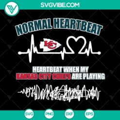 Kansas City Chiefs Heartbeat SVG &ndash; NFL Football Team SVG Instant Download