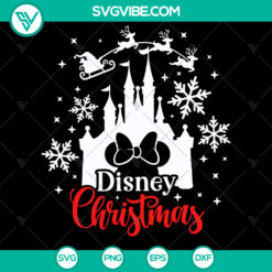 Christmas Snowflake Castle Mouse Ears Svg Bundle - Magic Trip Dxf Png Design