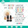 Custom sister PNG design with personalized names, hairstyles, and skin tones for sublimation printing, ideal for veteran-themed projects.