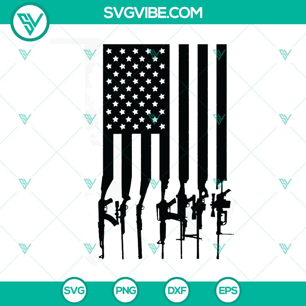 mockup-56874357.jpg American flag pattern made of gun silhouettes in a patriotic SVG design.