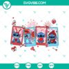 Disney Stitch Valentine's Day SVG DXF EPS PNG files for crafters featuring happy cute Stitch character with hearts for Valentine's Day projects.