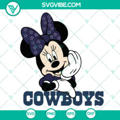 Minnie Cowboy Sport Svg | Minnie Mouse Mickey Disney Dallas Cowboy NFL Football Shirt Logo