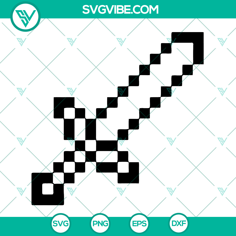 Diamond Sword Minecraft SVG | Minecraft Games SVG – Instant Download Diamond Sword Minecraft SVG with high-quality design for Minecraft Games. Instant Download available.