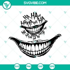 Joker Mouth SVG PNG DXF EPS Cut Files - Silhouette &amp; Cricut Decal | Instant Download