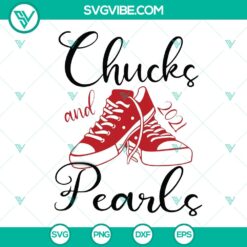 Chucks and Pearls 2021 SVG Cut Files for Cricut - Instant Download