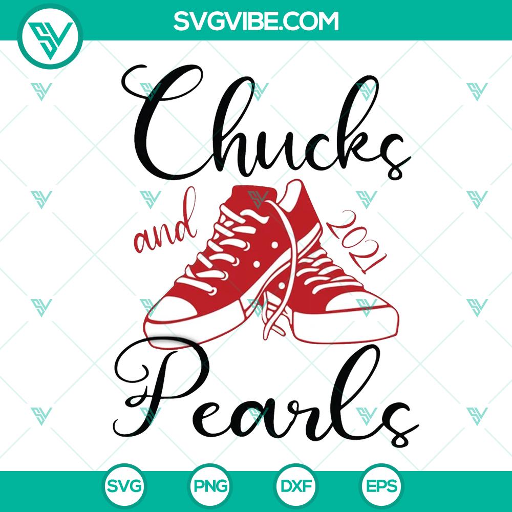 mockup-58016409.jpg Chucks and Pearls 2021 SVG Cut Files for Cricut - Instant Download, trendy design for crafting projects with sneakers and pearls theme.
