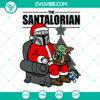 SantaLorian Christmas SVG featuring Baby Yoda, Santa Claus, and Star Wars elements. Ideal for instant download. Perfect for holiday crafting.