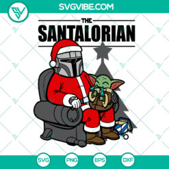 The SantaLorian Christmas SVG | Baby Yoda, Santa Claus, Star Wars | Instant Download