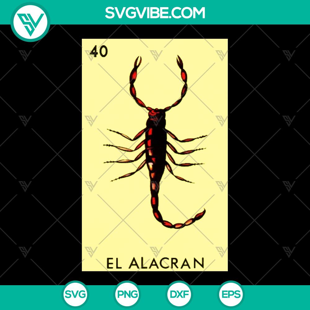 mockup-581674573.jpg El Alacran Scorpion Loteria Card SVG, Mexican Bingo theme, ideal for digital projects. Instant download.