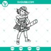 Chainsaw Girl Punk Goth Horror SVG, featuring a spooky horror character with a chainsaw, perfect for cut files and clipart.