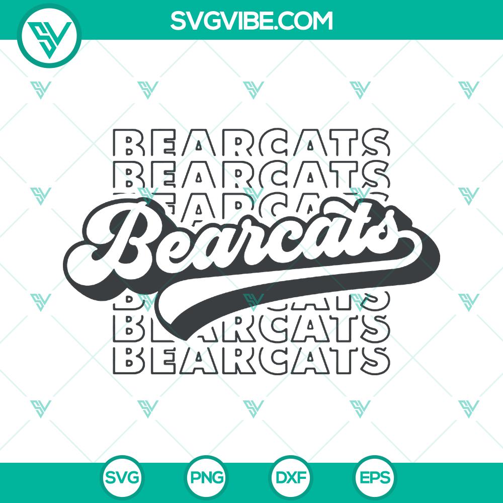 mockup-587726097.jpg Bearcats retro school spirit design SVG featuring the university mascot, perfect for echoing team pride. Ideal for instant download.