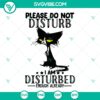 Black cat SVG design for disturbed souls, instant download.
