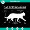 Cat petting guide SVG design with silhouette cat lover pet, perfect for instant download. Great for cat owners and enthusiasts.