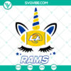 Los Angeles Rams Unicorn Svg, NFL Football Team Super Bowl svg, blue and gold horned unicorn design.