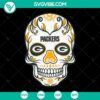Green Bay Packers skull SVG sport shirt design for NFL fans, instant download.