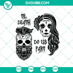 Day of the Dead wedding SVG bundle featuring intricate sugar skull designs, perfect for Cricut cutting machines.