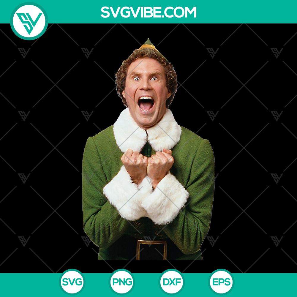 mockup-600162010.jpg Excited Buddy the Elf Christmas SVG with brother sister design, ideal for instant download. Perfect for holiday crafts and decorations.