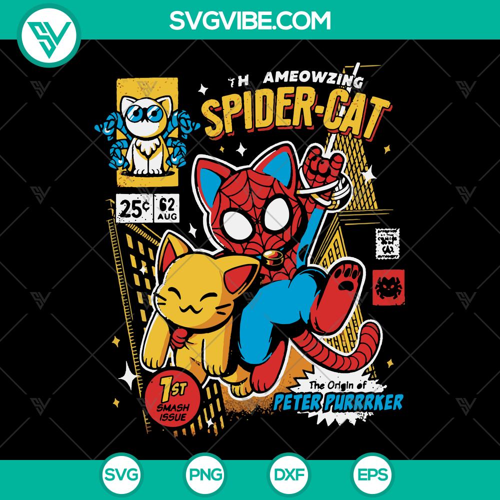 mockup-600906658.jpg Spider Man SVG The Amazing Spider Cat design for Tshirt, Hoodies, and Sticker. Instant Download for trendy Marvel and cat fans.
