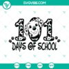 101 Days of School Dalmatian SVG design with "I Survived 100 Days" Clipart for Cricut, digital download.