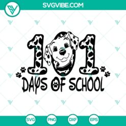 101 Days of School Dalmatian SVG - I Survived 100 Days Clipart - Digital Download for Cricut
