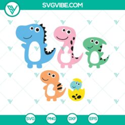 Dinosaur Family SVG Bundle for Cricut - Cute Dino Cut Files with Daddysaurus, Mommysaurus, and Babysaurus - Instant Download