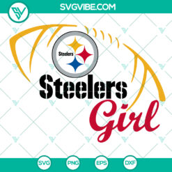 Pittsburgh Steelers Girl SVG | Football Team Fan Super Bowl SVG