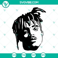 Juice Wrld SVG cutting files with rapper digital clip art featuring hip hop rap design. Ideal for crafting projects.