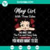 May Girl With Three Sides Betty Boop SVG, perfect for Betty Lover's Birthday. Trending Funny Cut File design for May-born women.